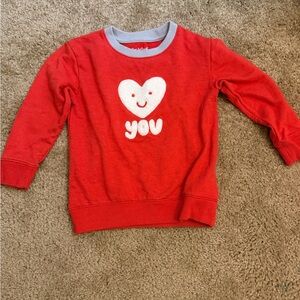 Cat & Jack Red Heart Sweatshirt